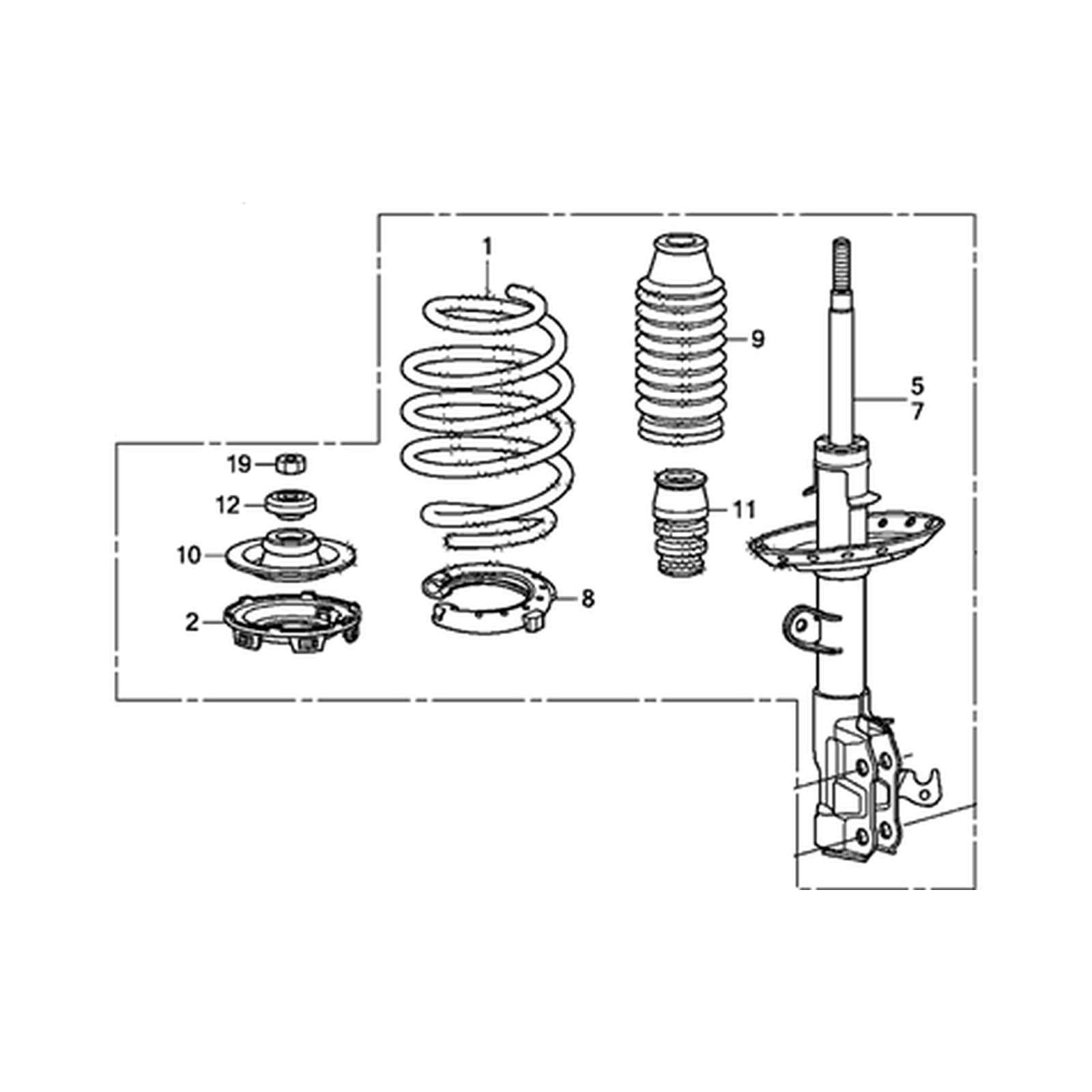 Honda CR-Z 2012 Front Left Shock Absorber product image