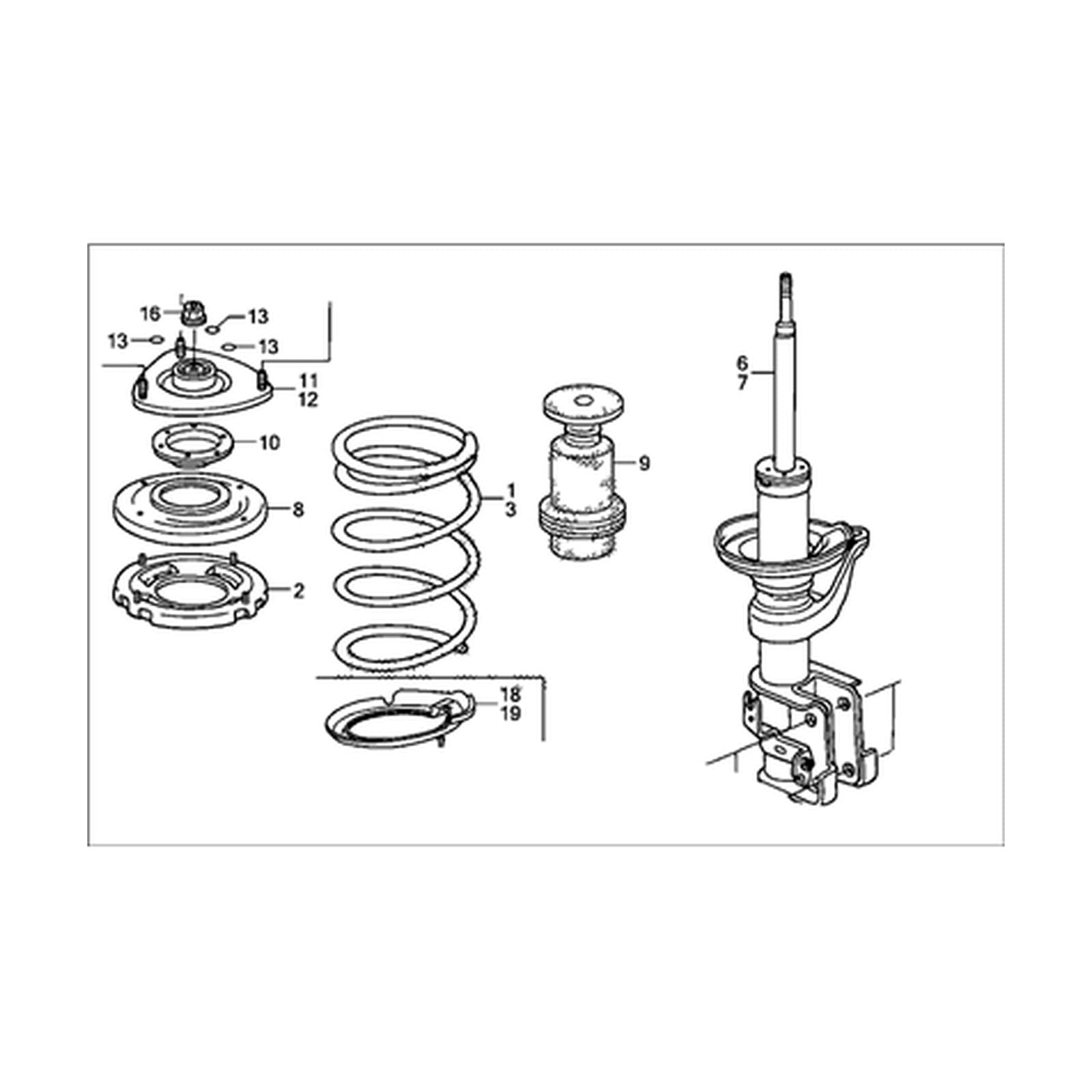 Honda Element 2007-2009 Front Left Shock Absorber product image