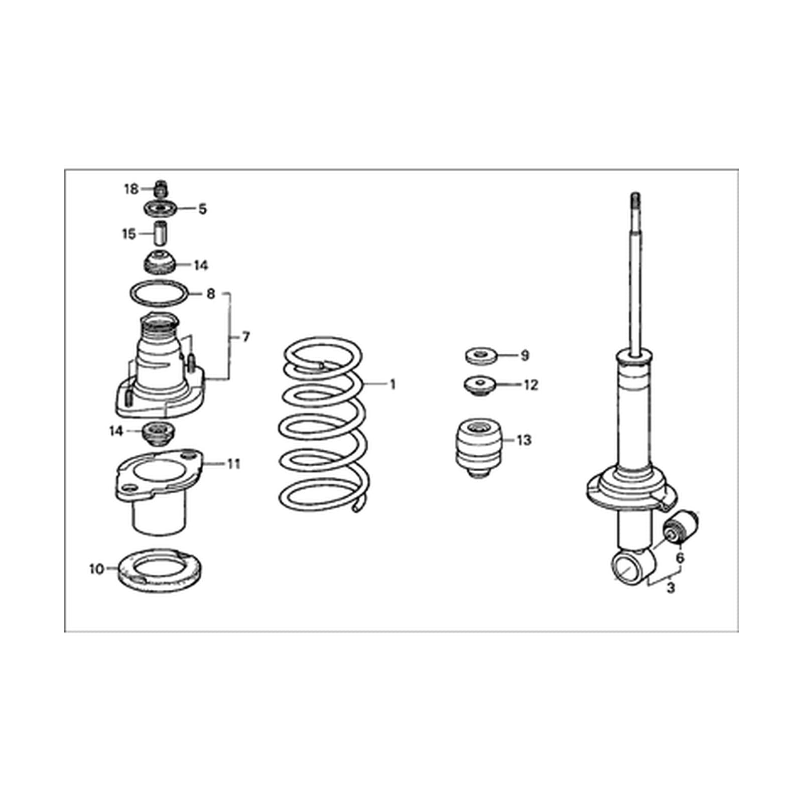 Honda Element 2006 Rear Left Shock Absorber product image