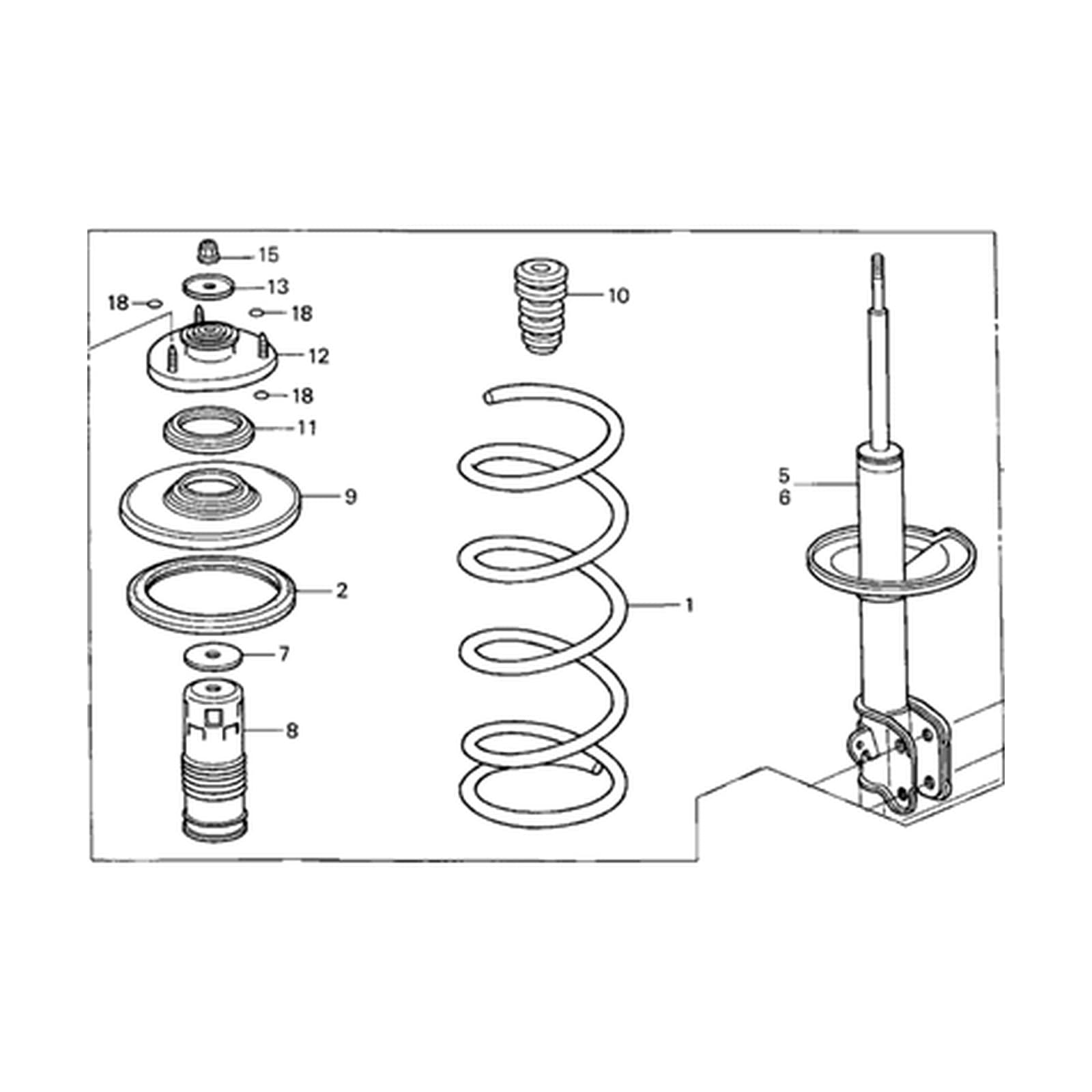 Honda Odyssey 2000-2001 Front Right Shock Absorber product image