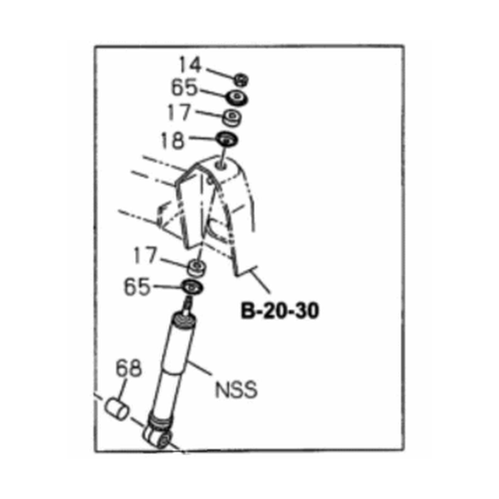 Honda Passport 1996-1997 Front Shock Absorber product image