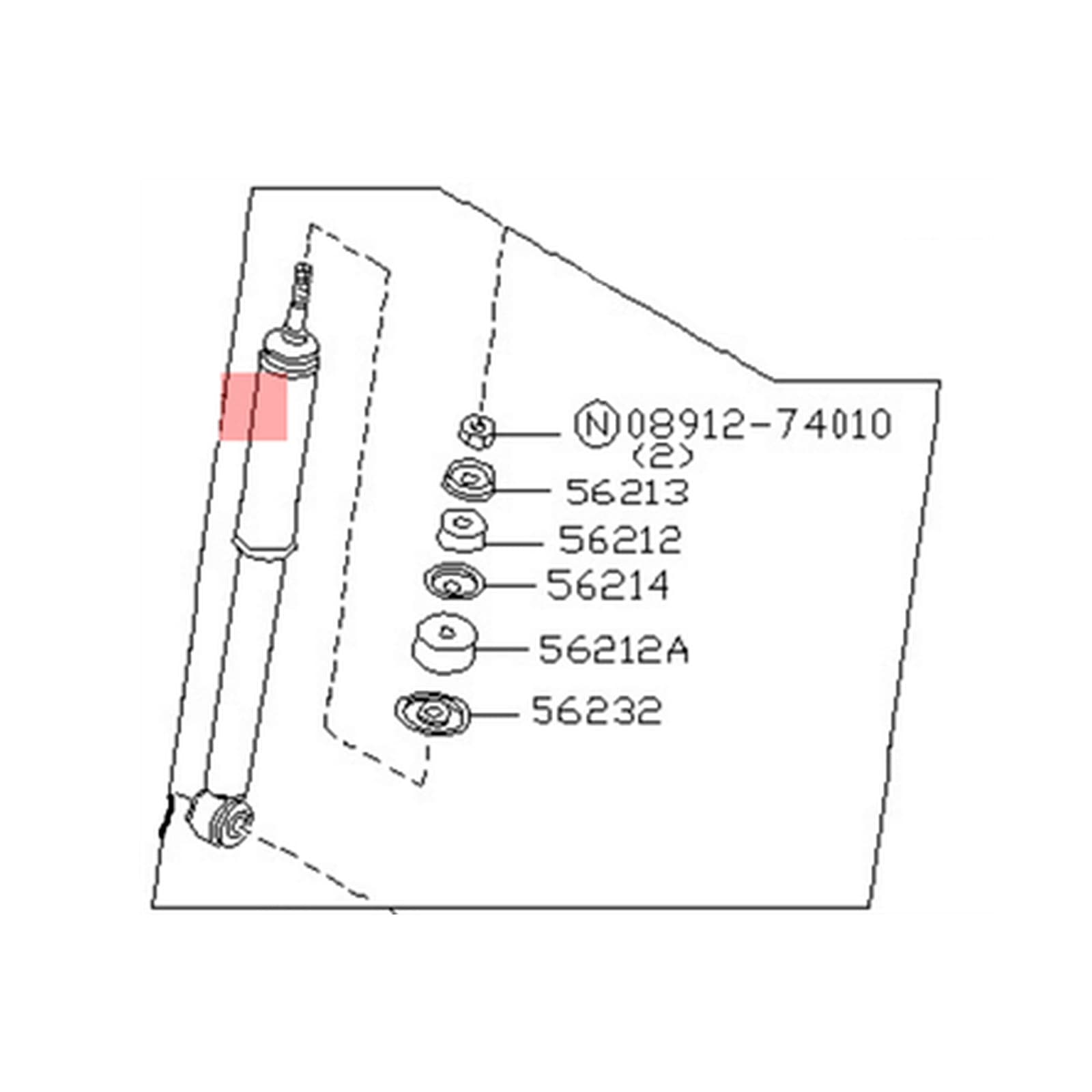 Nissan Sentra 1982-1984 Rear Shock Absorber product image