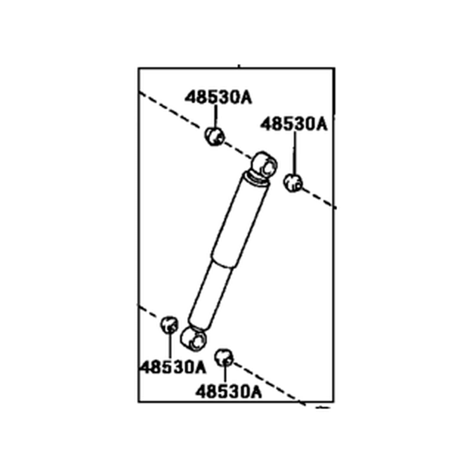 Toyota Tacoma 1995-1997 Rear Left Shock Absorber product image