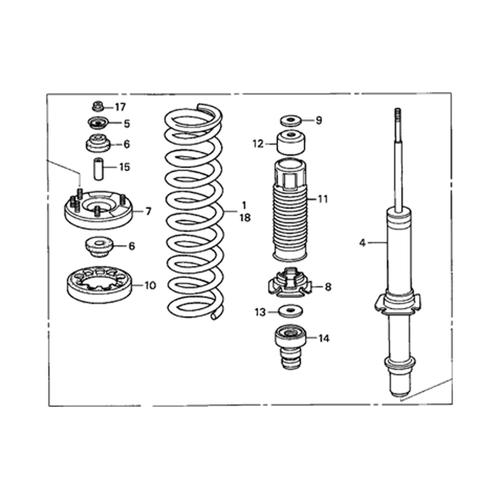 Honda Accord 2006-2007 Front Left Shock Absorber product image