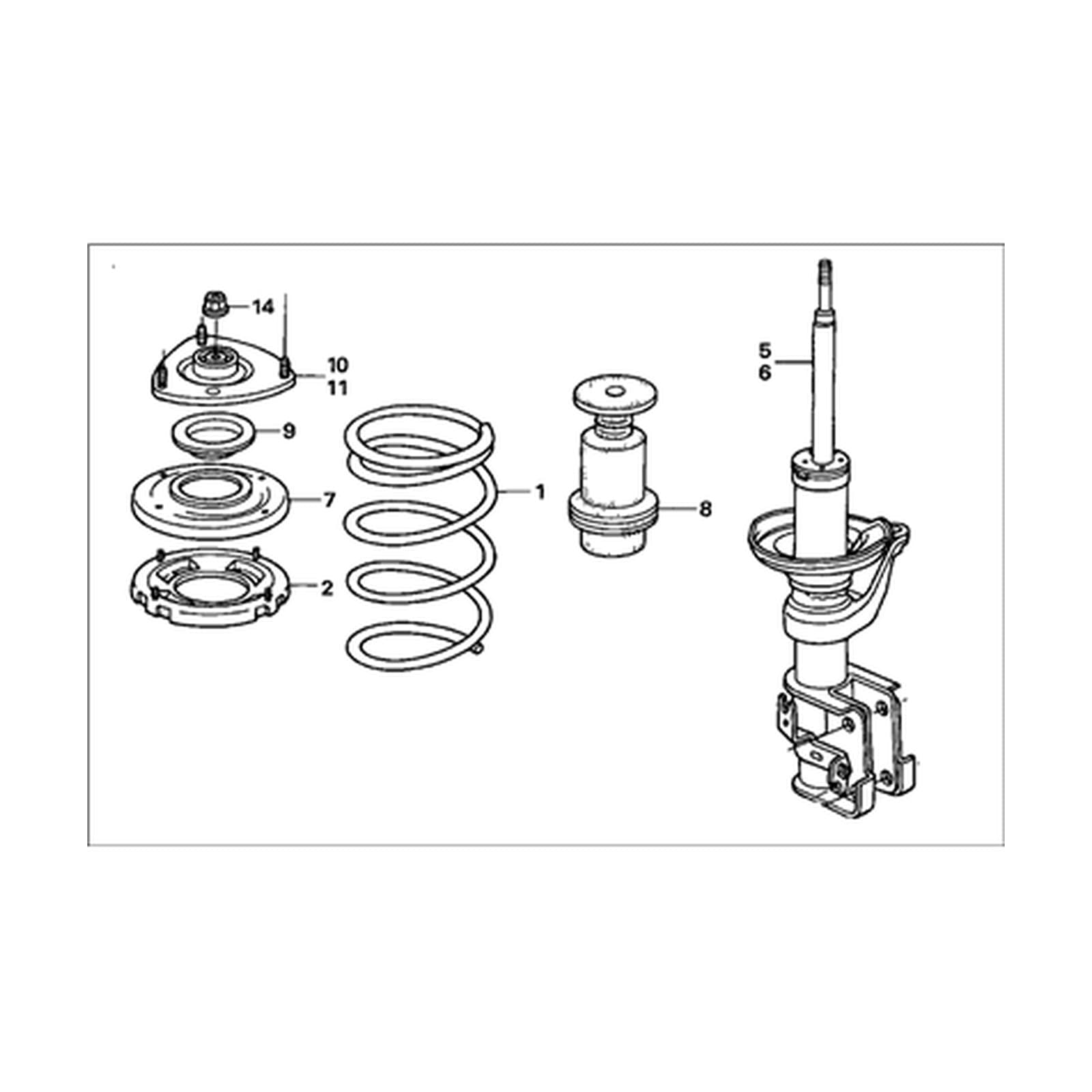 Honda CR-V 2005 Front Right Shock Absorber product image