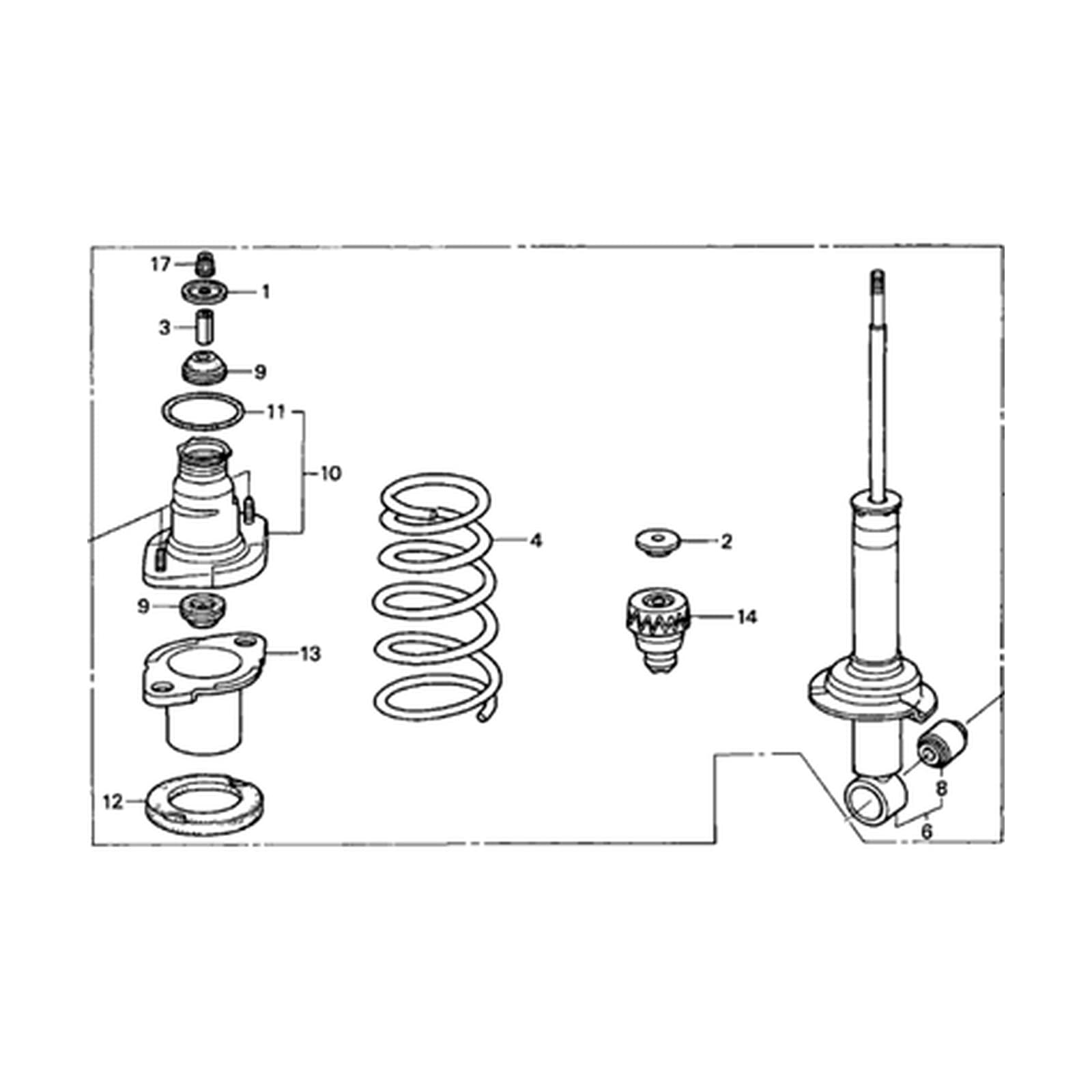 Honda CR-V 2002-2004 Rear Right Shock Absorber product image