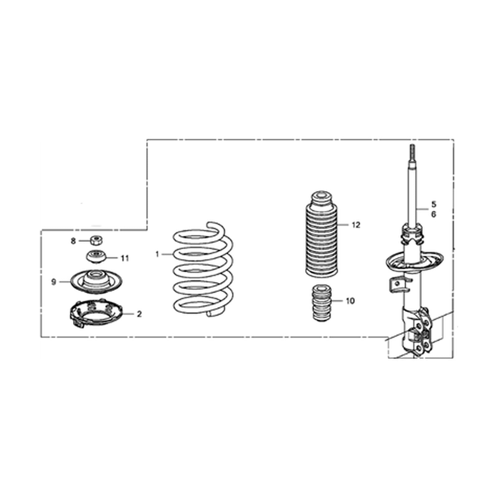 Honda Fit 2007-2008 Front Right Shock Absorber product image