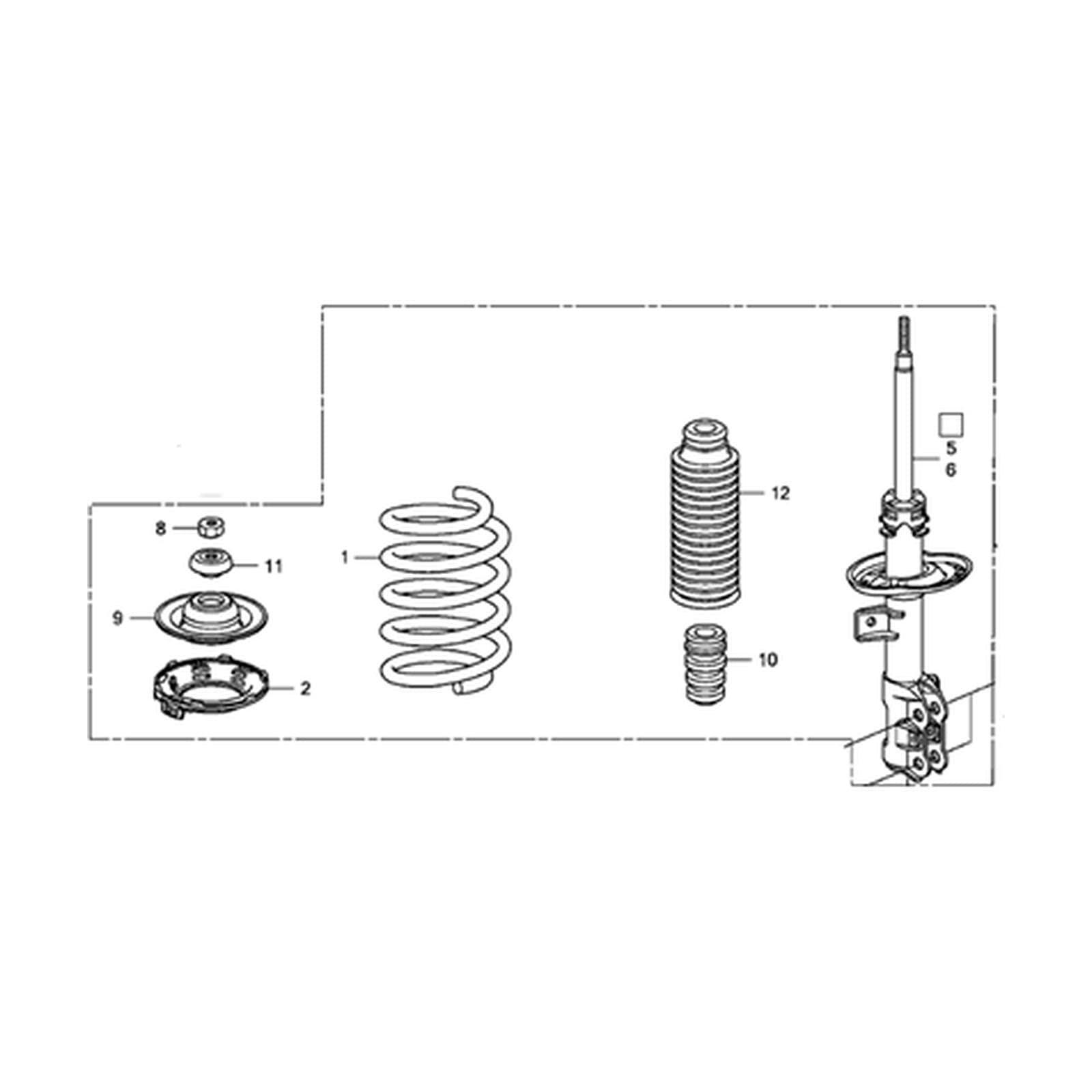 Honda Fit 2007 Front Left Shock Absorber product image