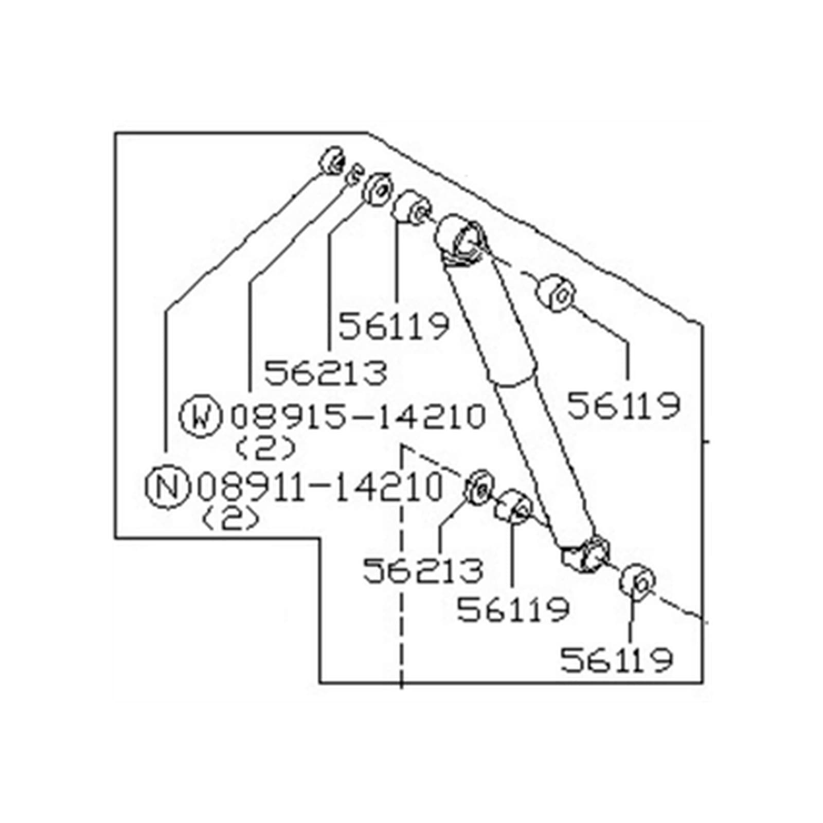 Nissan Datsun 810 1980-1984 Rear Shock Absorber product image