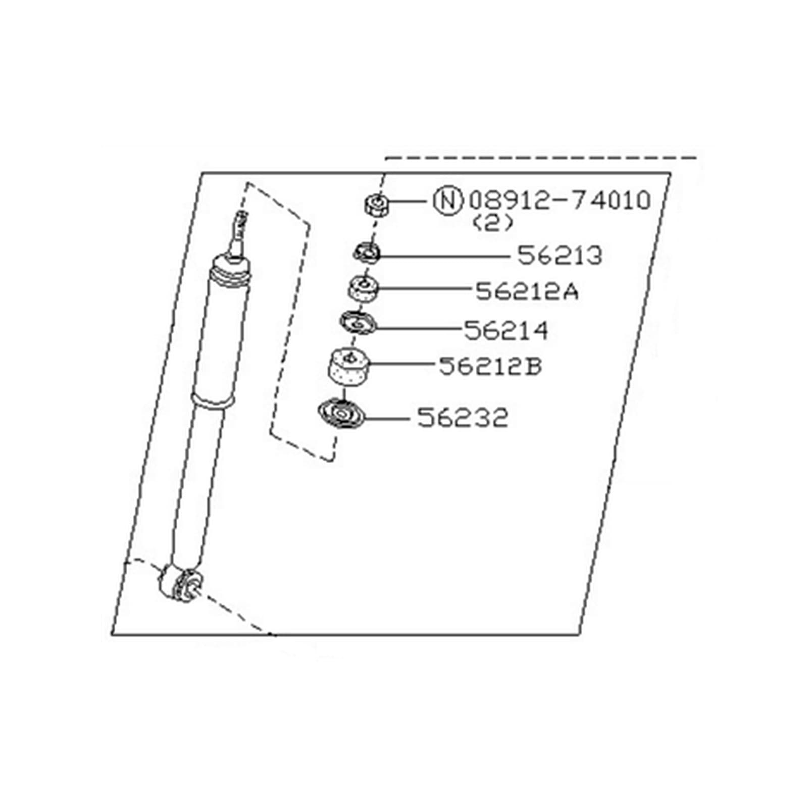 Nissan Pulsar NX 1983-1984 Rear Shock Absorber product image
