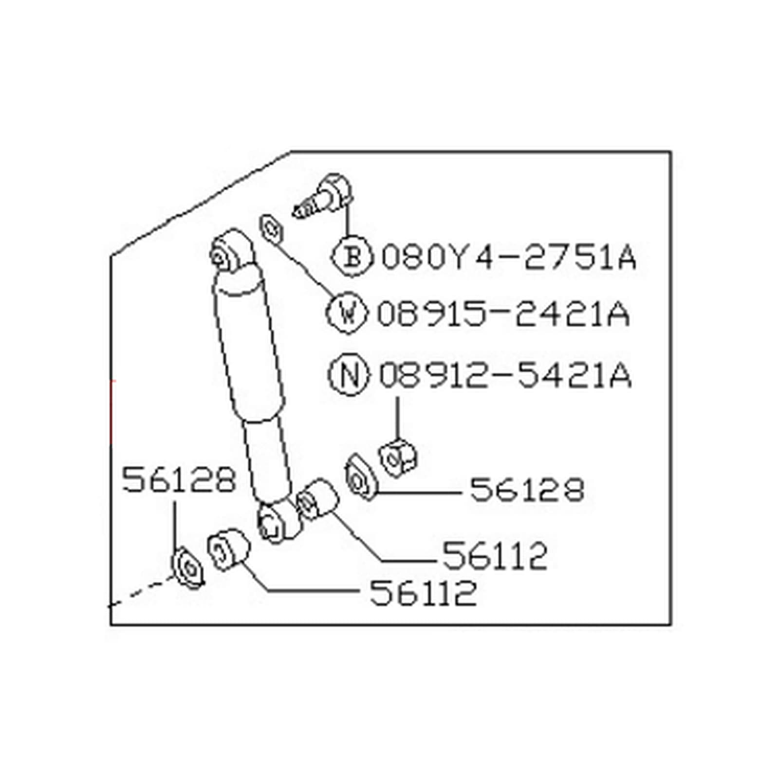 Nissan Van 1987-1991 Front Left Shock Absorber product image