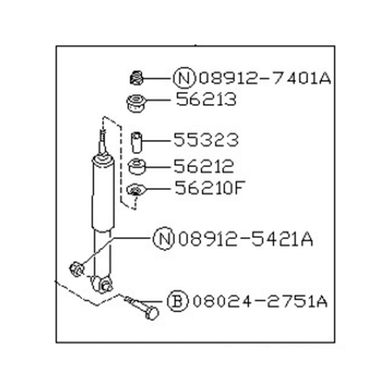 Nissan Van 1987-1991 Rear Shock Absorber product image