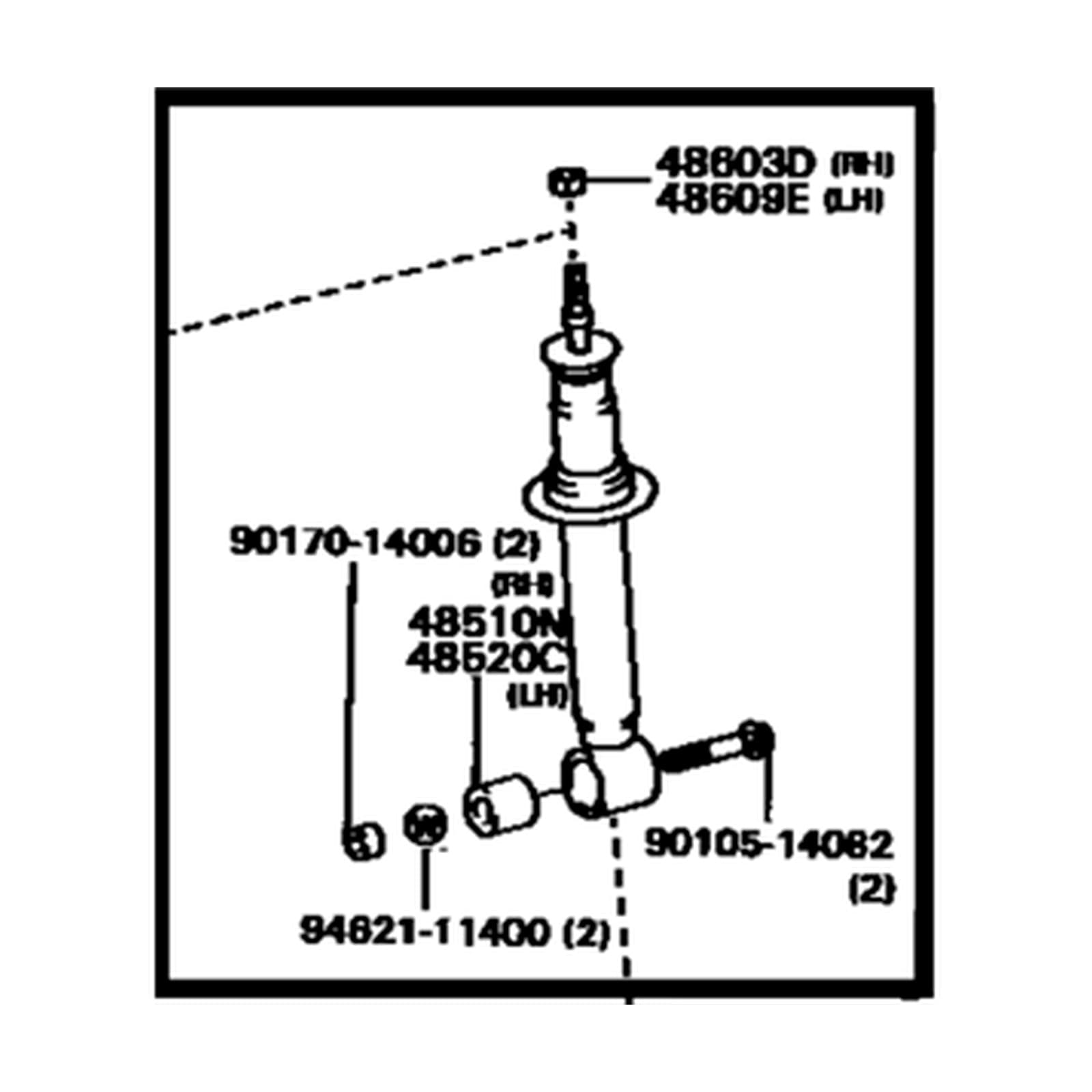 Toyota Supra 1993-1997 Front Left Shock Absorber product image