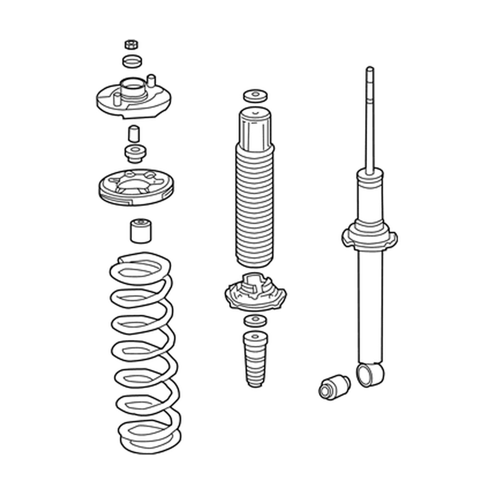 Rear shock absorbers for Honda Accord Hybrid OEM 52610-SDR-A02
