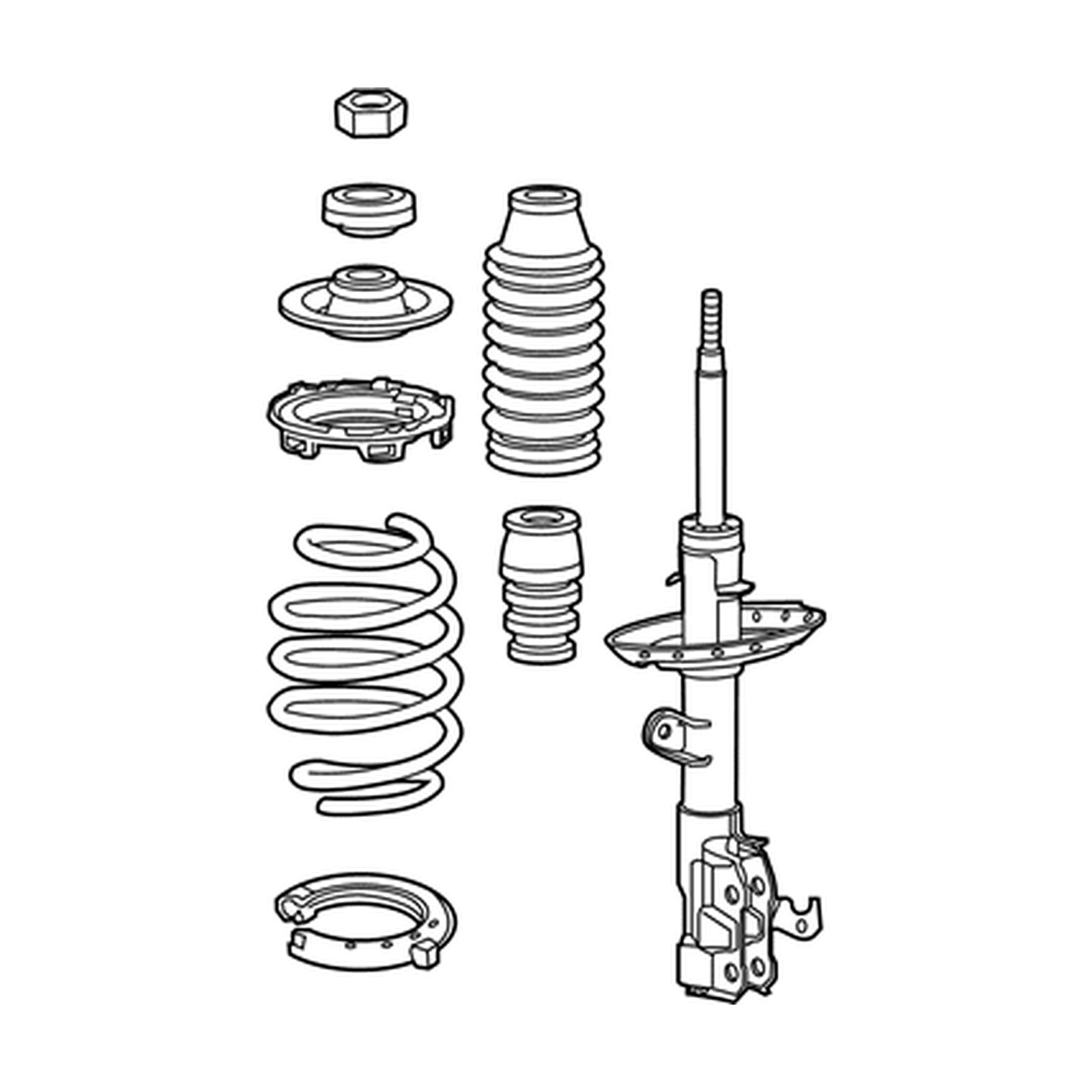 Front Left shock absorbers for Honda CR-Z OEM 51620-SZT-A71