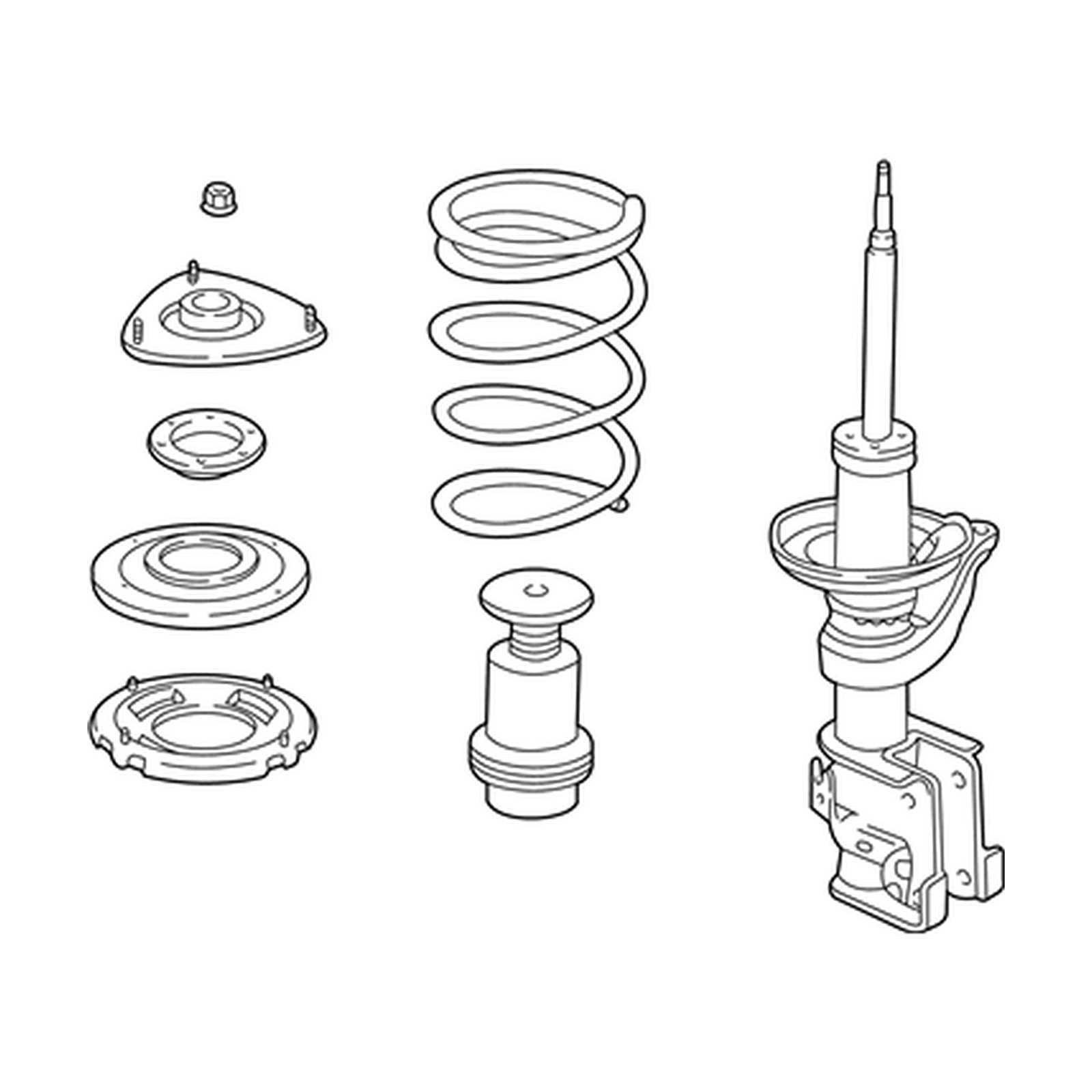 Front Right shock absorbers for Honda Element OEM 51601-SCV-A83