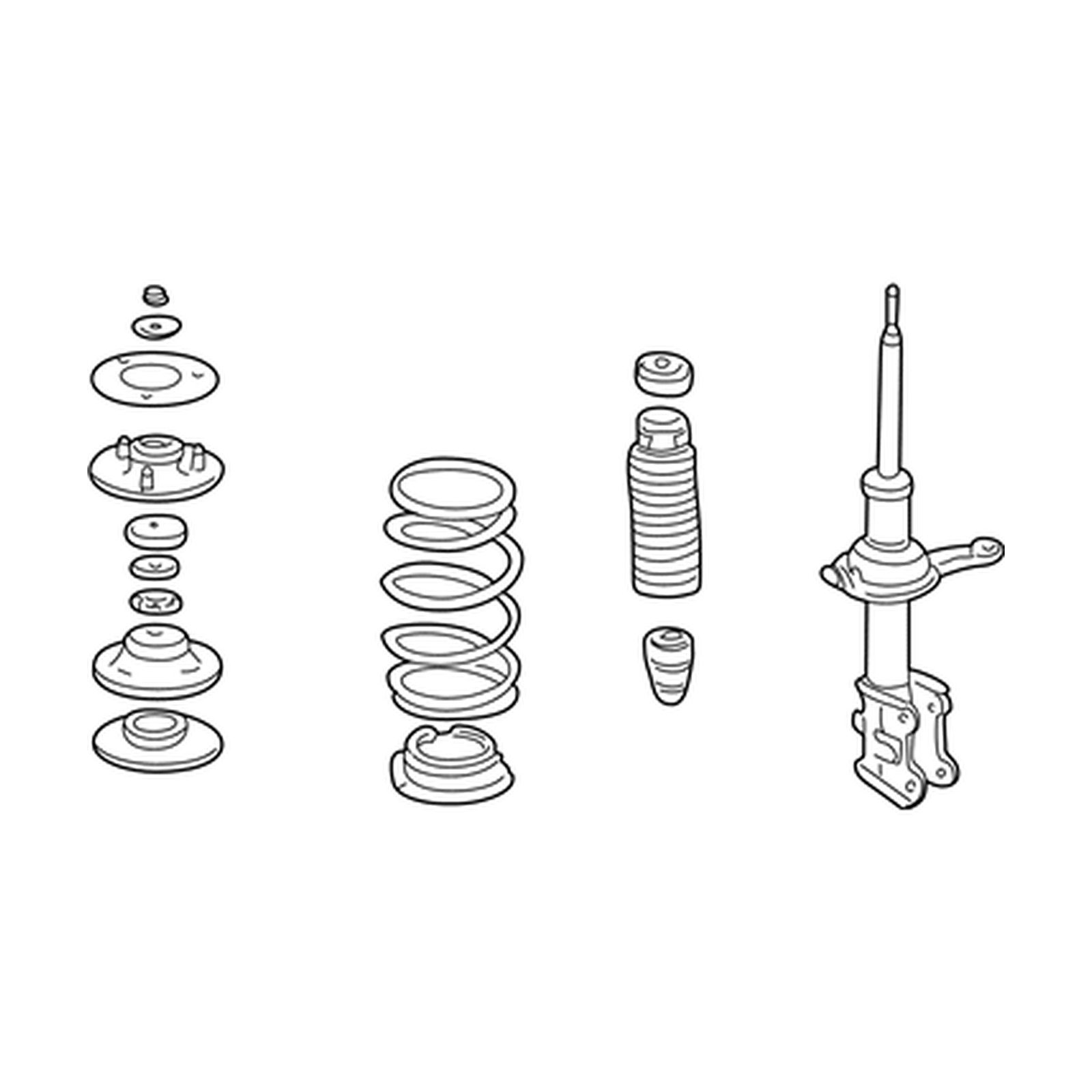 Front Left shock absorbers for Honda Insight OEM 51602-S3Y-A02