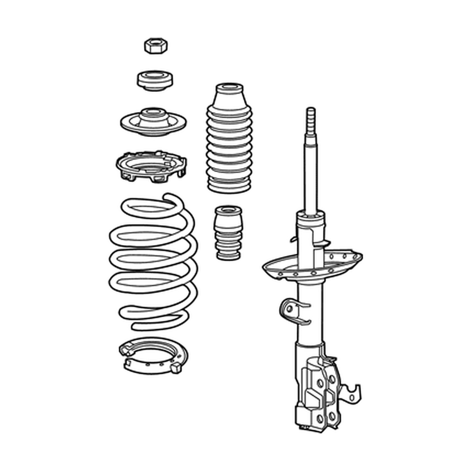 Front Left shock absorbers for Honda Insight OEM 51620-TM8-A11