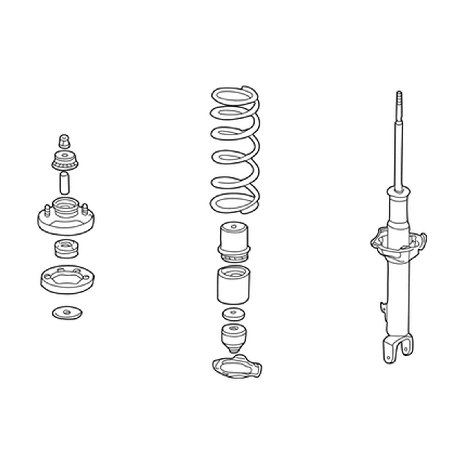 Front Left shock absorbers for Honda S2000 OEM 51620-S2A-S21
