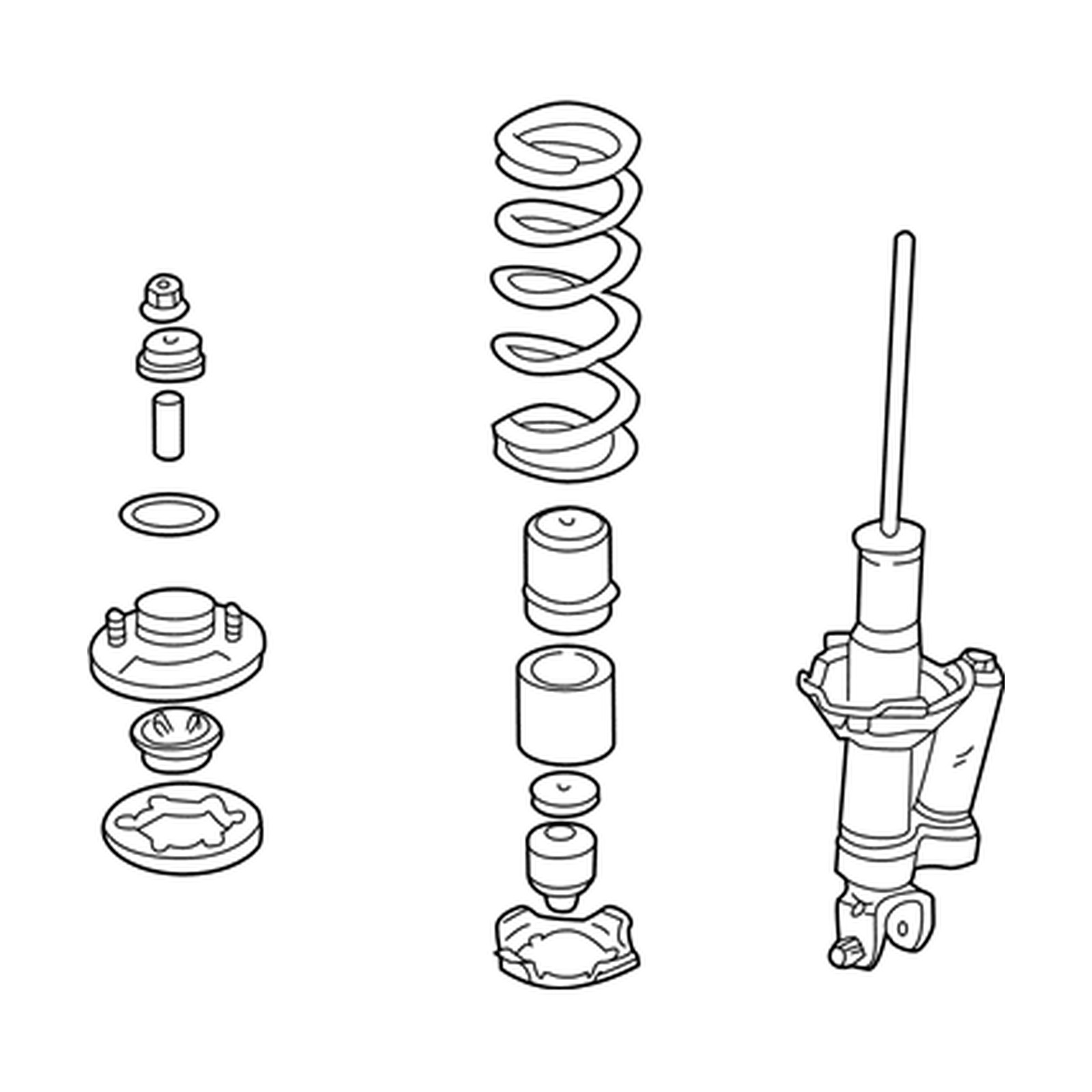 Rear Right shock absorbers for Honda S2000 OEM 52610-S2A-A07